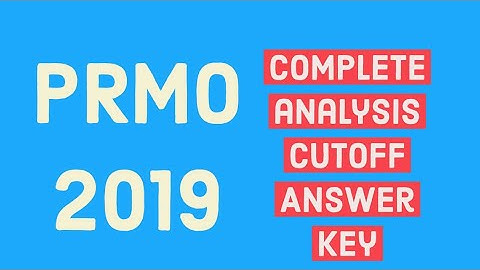 PRMO 2019 | complete analysis | cutoff answer key