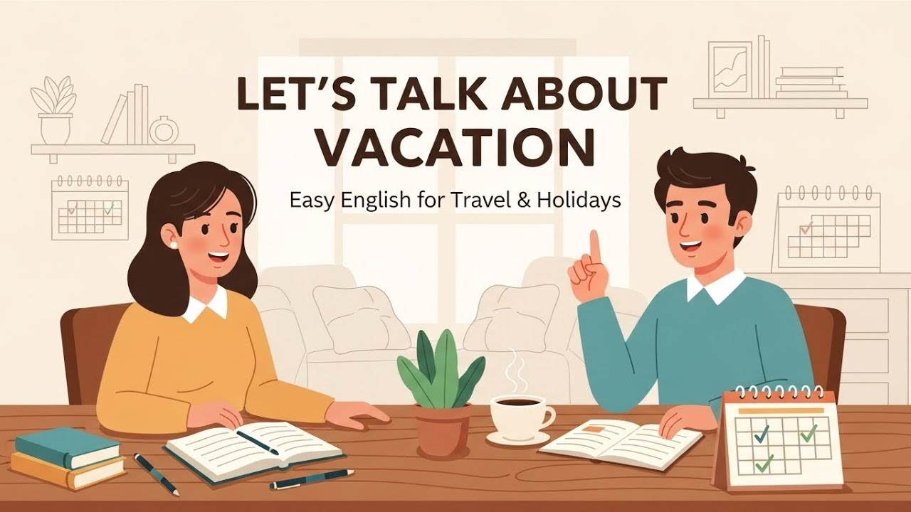 Let's Talk About Vacation in English | A1 Beginner Conversation & Listening Practice
