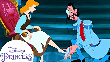 Cinderella Tries On the Glass Slipper | Disney Princess