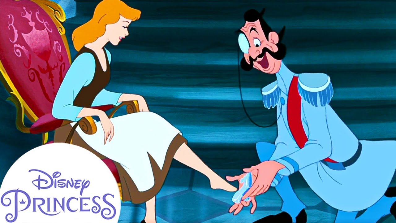 Cinderella Tries On the Glass Slipper | Disney Princess - YouTube