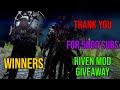 Warframe Giveaway Winners!