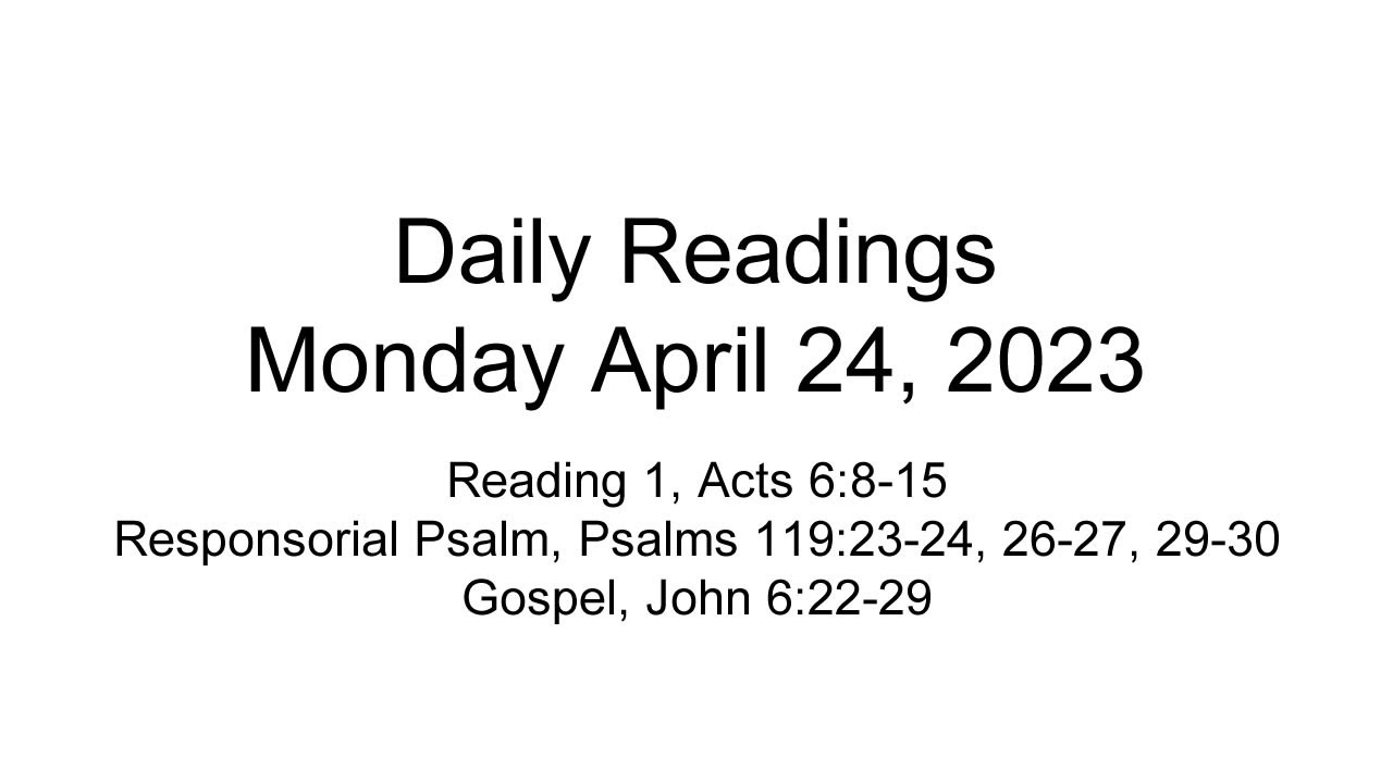 Daily Reading For Monday April 24 2023 YouTube Daily Reading For Monday April 24 2023 YouTube
