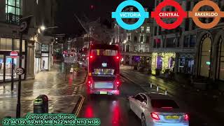 Full Route Visual - Route N22 - Oxford Circus To Fulwell - WHV125 (BV66 VJU)
