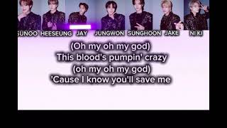 Enhypen-Bite Me Color Coded Lyrics