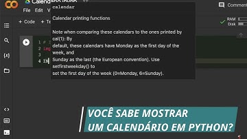 Você sabe criar um calendário em Python ?
