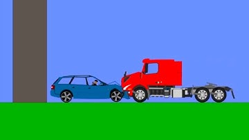Truck VS Cars - Crash Test - Algodoo Gameplay