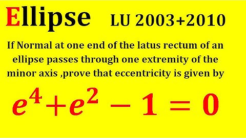 if a normal passes through the extremity of the minor axis of the ellipse then prove | LU 2003 ,10