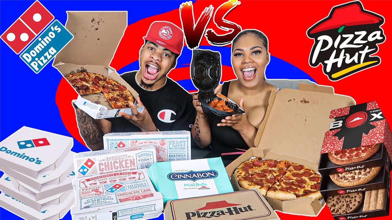 PIZZA HUT VS DOMINOS FOOD CHALLENGE YouTube