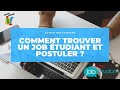 Job tudiant  comment trouver un job tudiant et postuler 