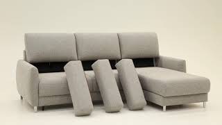 Delta Loveseat Chaise Sleeper by Luonto Furniture