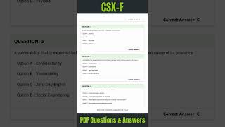 Cyber Security Fundamentals Practice Test | CSX-F Exam Quesitons Profile