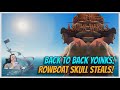 "We must fight to run away!" Double Rowboat Skull Steals - Sea of Thieves! [Reupload]