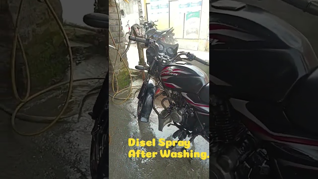 Diesel spray After washing bike For rainy season. 
