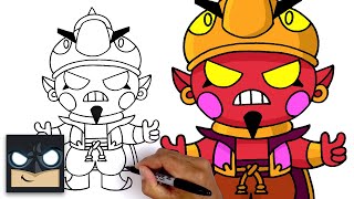 how to draw evil gene brawl stars