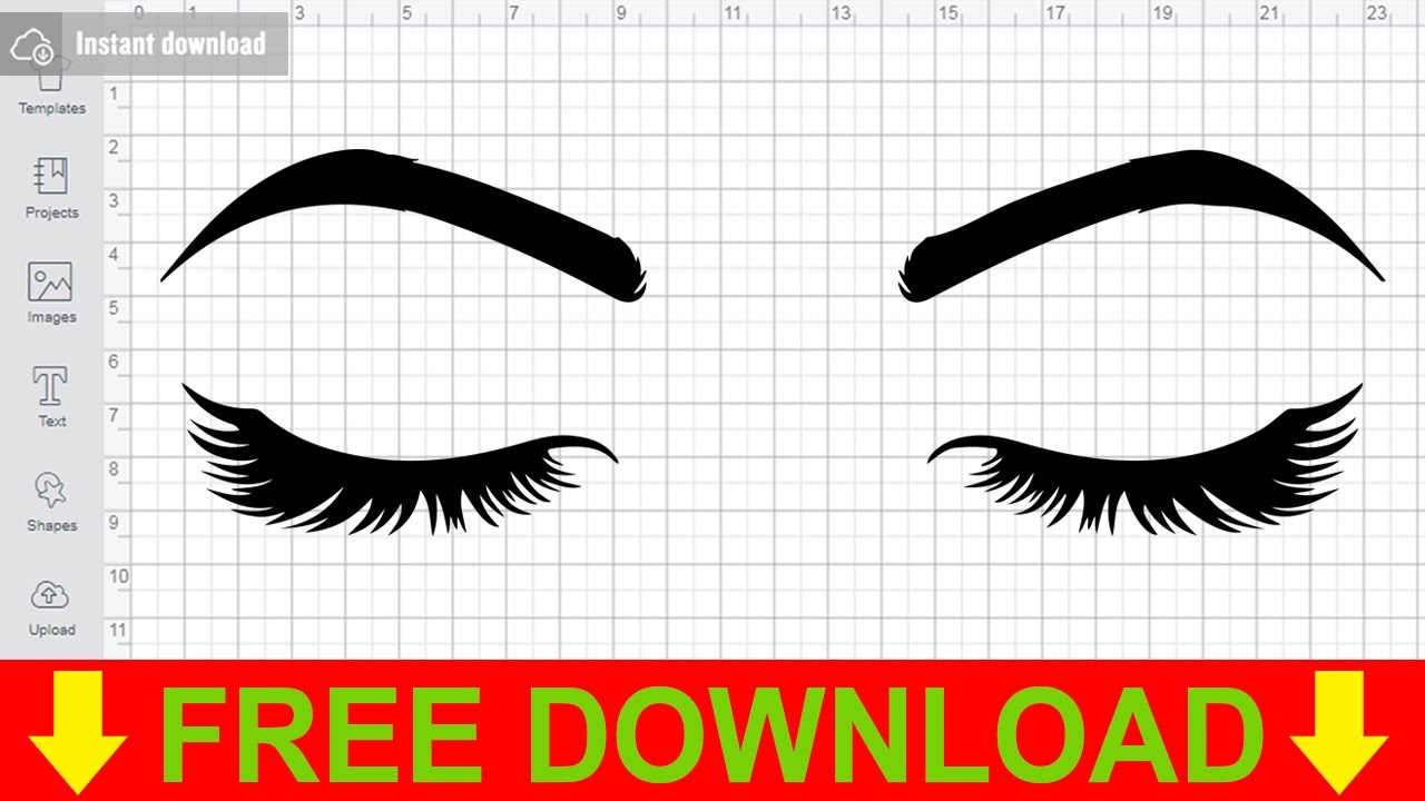 Download Eyelashes Svg Free Cut Files for Silhouette Cameo Instant Download - YouTube