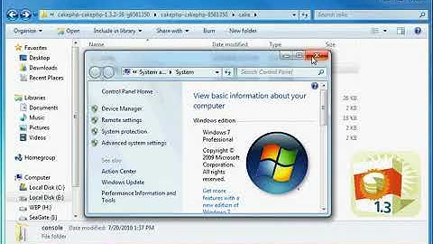 download and install CAKE PHP