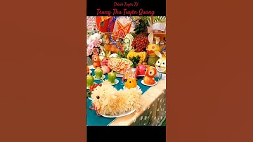 💥 Kỳ lạ khi hoa quả đuợc cắt tỉa hình Bác và các con vật ngộ nghĩnh - Mâm ngũ quả trung thu độc đáo