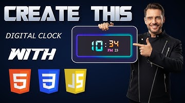 Digital clock with HTML, CSS and JavaScript | #html #css #javascript @CodeWithHarry 