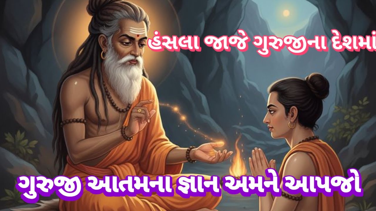 હંસલા જાજે ગુરુજીના દેશમાં 👇લખેલું છે 🌿 Vishu Bhakti Vandana Guruji bhajan