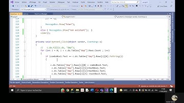 12.ADO .NET : Bouton Modifier mode Déconnecté