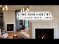 LIVING ROOM MAKEOVER EP3 *DIY Limewash Paint &amp; Lighting* | XO, MaCenna