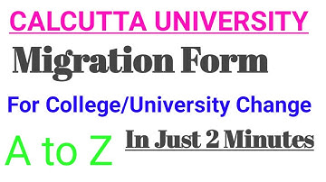 How to fill up migration form of calcutta university || Migration Form || Calcutta University ||