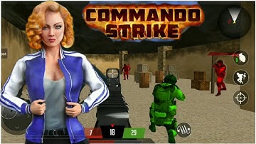 Commando Strike:Death Match_Green Team VS Read Team fight scenes_rush gamplay videos.