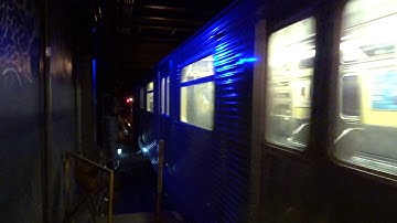 NYC Subway: 168 St bound rerouted R32 C Train leaving 2 Av