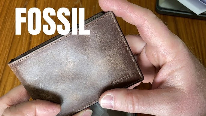 FOSSIL DERRICK MONEY CLIP BIFOLD WALLET - DARK BROWN – Swans Apparel