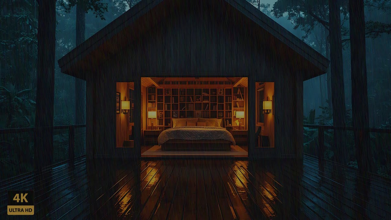 Rain in Forest Ambience | loud rain for sleep