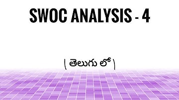 SWOC ANALYSIS explained in Telugu, part 4