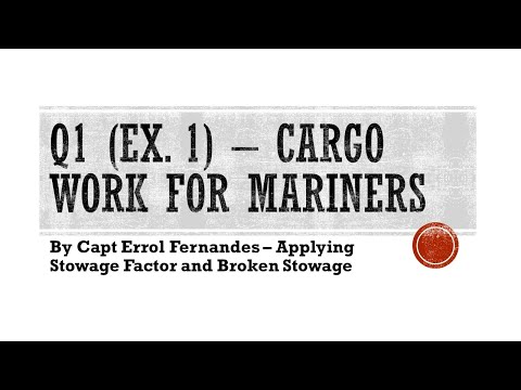 Q1 from &rsquo;Cargo work for mariners&rsquo; by Capt Errol Fernandes - Applying Stowage factor/Broken stowage