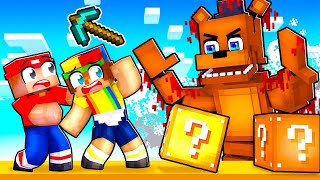 Having a FNAF Lucky Block Race in MINECRAFT!