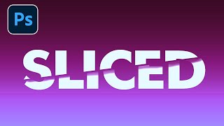 How to Make Sliced Text Effect in Photoshop FAST!