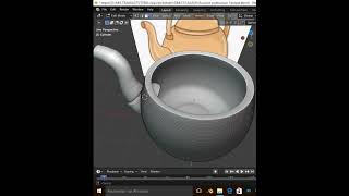 how to modeling a teapot in blender #b3d #blender #blender3ddesign