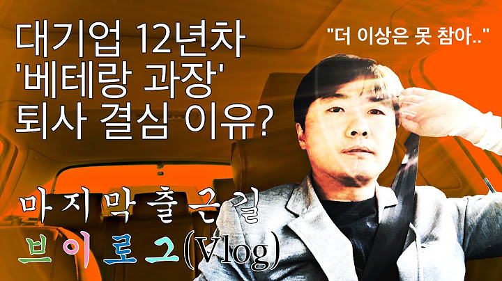 퇴사하고 싶나요? 대기업 12년차 과장, 결국 퇴사하는 진짜 이유? - 마지막 출근길 Vlog