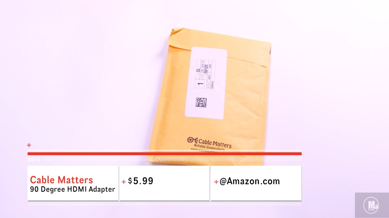 90 Degree HDMI Cable Adapter Unboxing/Overview [Cable Matters Co]
