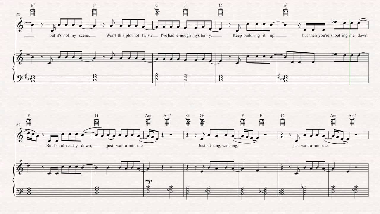 Ukulele Sitting Waiting Wishing Jack Johnson Sheet Music, Chords, & Vocals YouTube