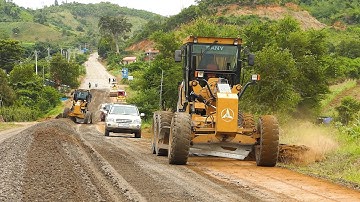 Awesome Gravel Rock Processing Technique With Road Building Machinery | Provincial Road Project