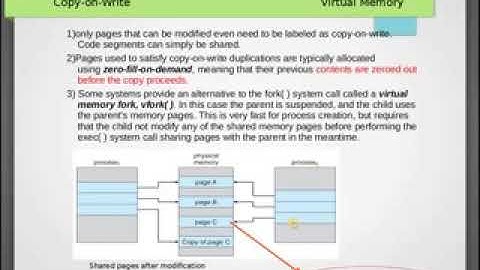 Demand Paging & copy on write