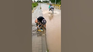 Vital Importance of Unclogging Storm Drains #shorts  #unclog #satisfying #drain