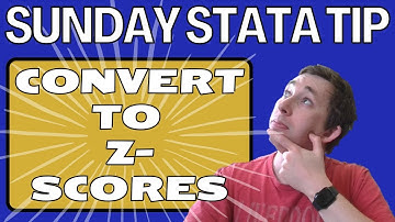 Generate Z Scores in 2 Minutes | Sunday Stata Tip
