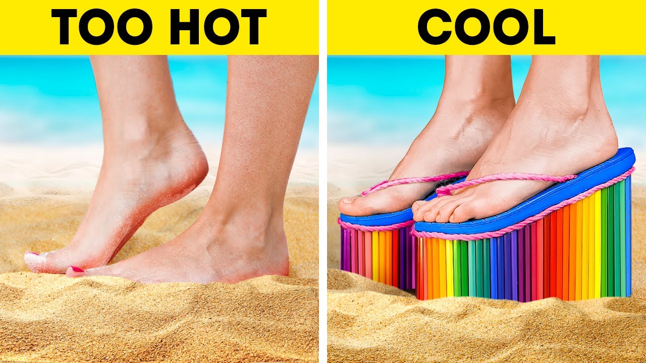 AWESOME DIY CLOTHES AND SHOES FOR UPCOMING SUMMER! | Colorful Ideas And Useful Hacks For Vacation