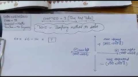 PRIYANKA KALA Class 3 , Maths Topic- Practice exercise of jumping method ( GIVE and TAKE)