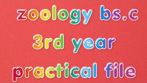 B.Sc 3rd year Zoology practical file l Quick Review l 2022 l Latest Video in Hindi.