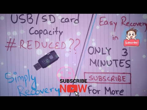 How to format // USB// SD card original capacity recovery SOLVED