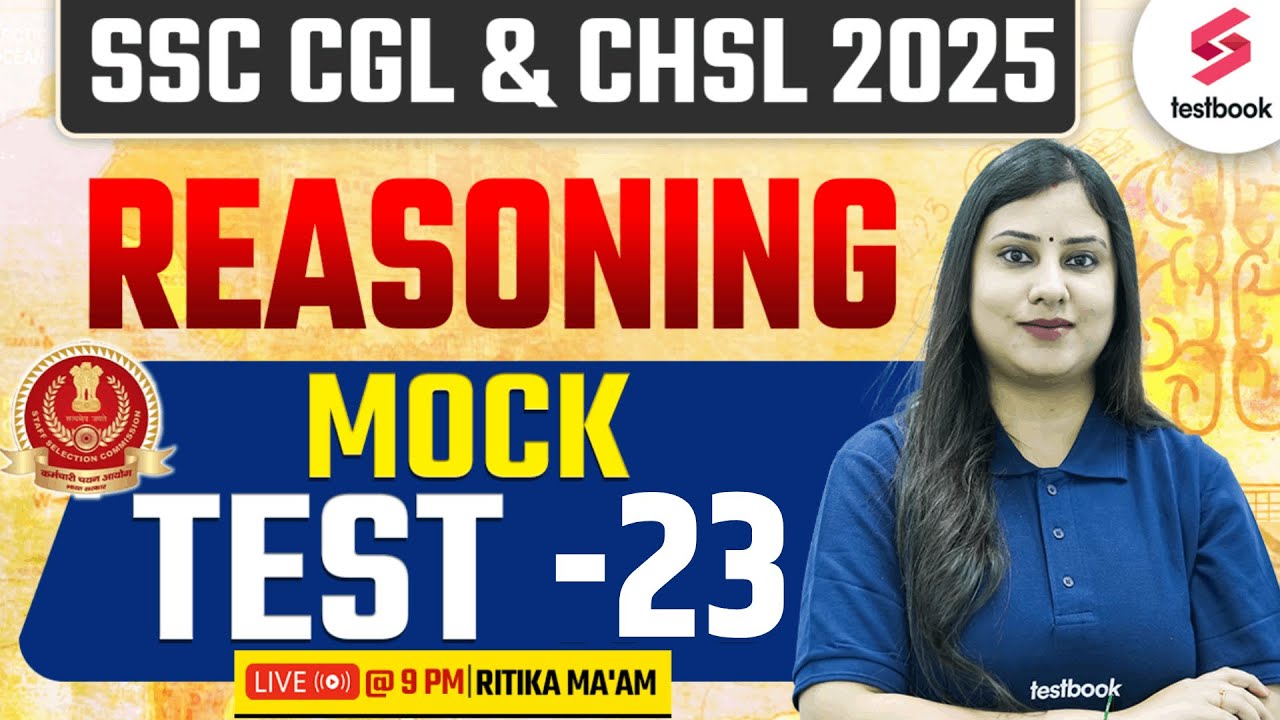 SSC CGL CHSL Reasoning Mock test 2025 by Ritika Ma'am #23 - YouTube