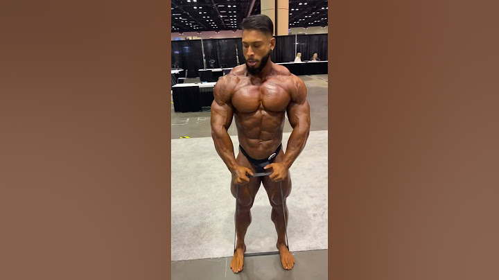 Ramon Dino at the 2023 Mr. Olympia backstage pumping up & ready to battle!