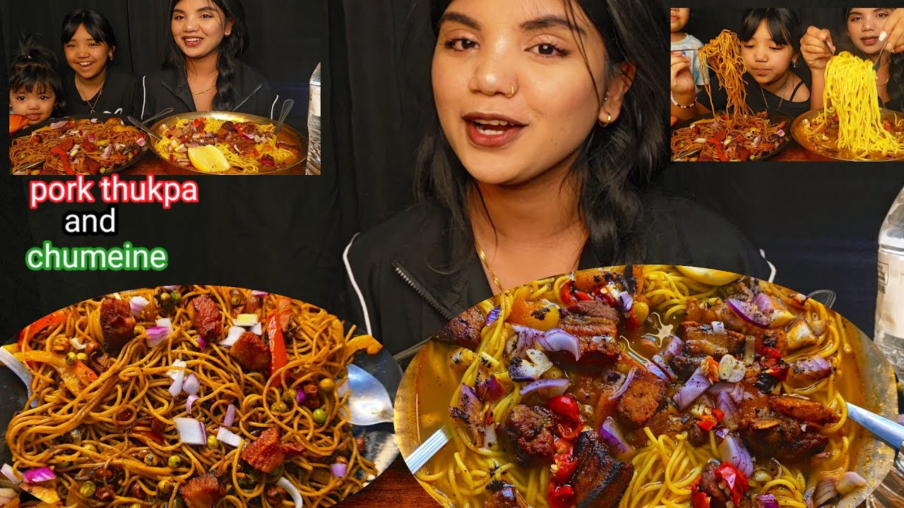 Pork thukpa ra chumein delicious nepalistyle #sushilamukbangvlog 