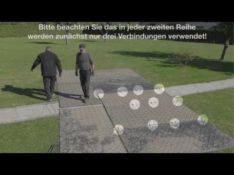 Mobile Fahrstraße: Herstellen einer 1-spurige Baustraße (3,66m Breit)